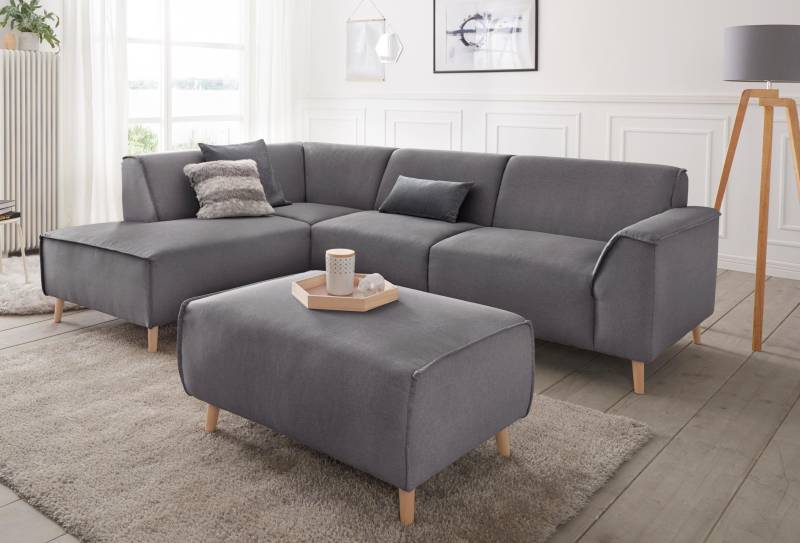 andas Ecksofa »Janek L-Form«, mit Federkern und Keder in scandinavischem Design von andas