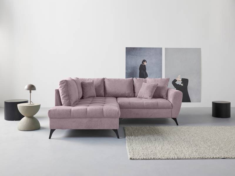 INOSIGN Ecksofa »Lörby L-Form«, auch mit Aqua clean-Bezug, feine Steppung im Sitzbereich, lose Kissen von INOSIGN