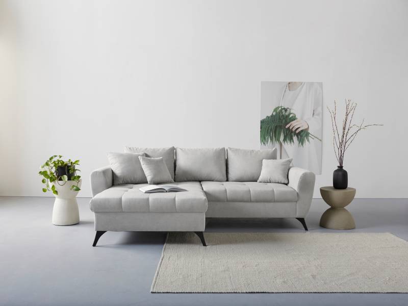 INOSIGN Ecksofa »Lörby L-Form«, auch mit Aqua clean-Bezug, feine Steppung im Sitzbereich, lose Kissen von INOSIGN