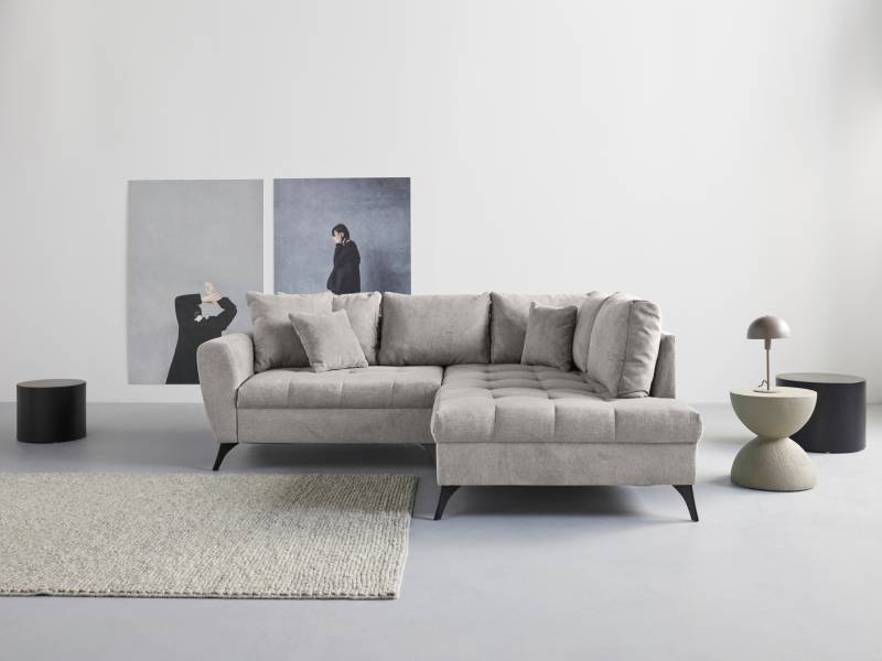 INOSIGN Ecksofa »Lörby L-Form«, auch mit Aqua clean-Bezug, feine Steppung im Sitzbereich, lose Kissen von INOSIGN