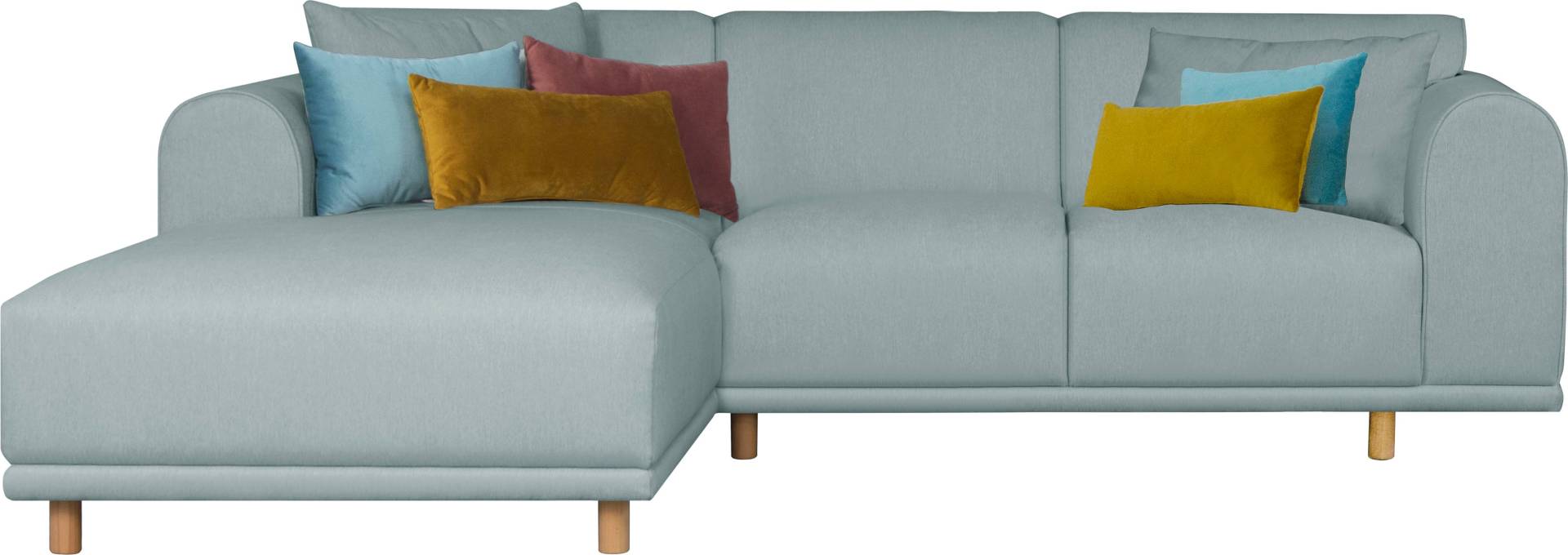 andas Ecksofa »Maroon L-Form«, in skandinavischem Design, mit losen Kissen von andas