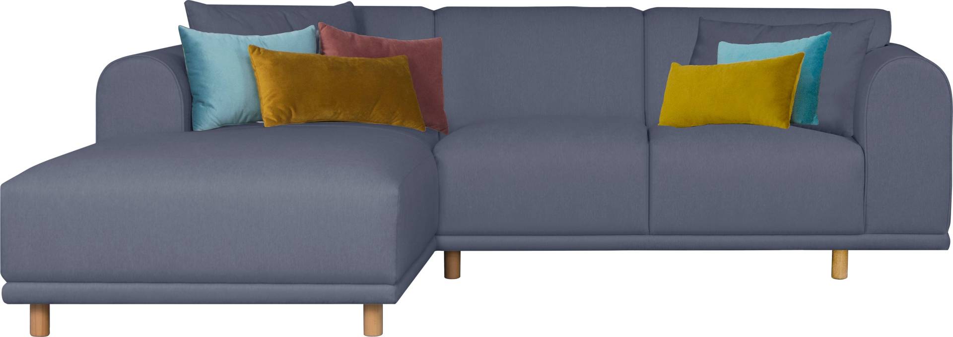 andas Ecksofa »Maroon L-Form«, in skandinavischem Design, mit losen Kissen von andas