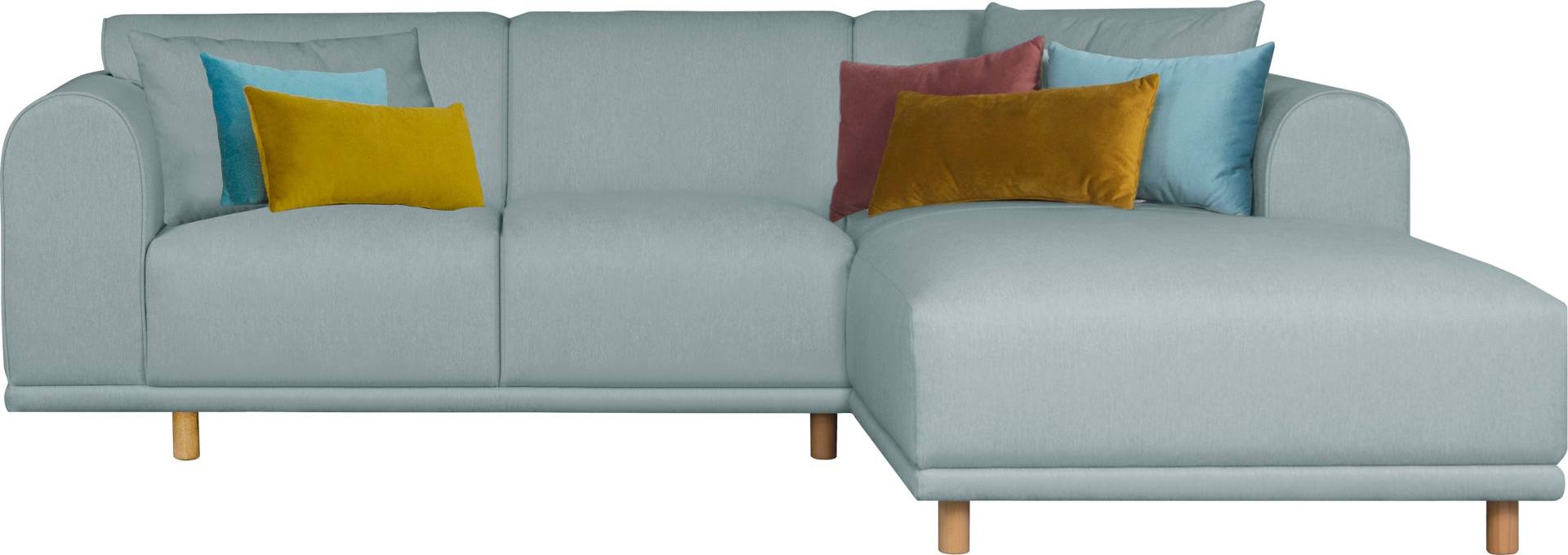 andas Ecksofa »Maroon L-Form«, in skandinavischem Design, mit losen Kissen von andas