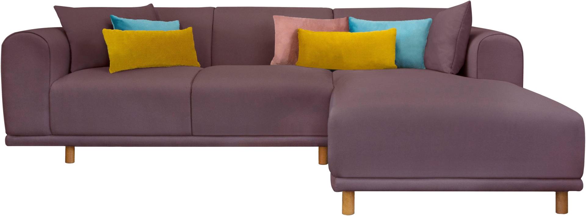 andas Ecksofa »Maroon L-Form«, in skandinavischem Design, mit losen Kissen von andas