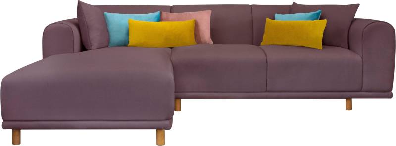 andas Ecksofa »Maroon L-Form«, in skandinavischem Design, mit losen Kissen von andas