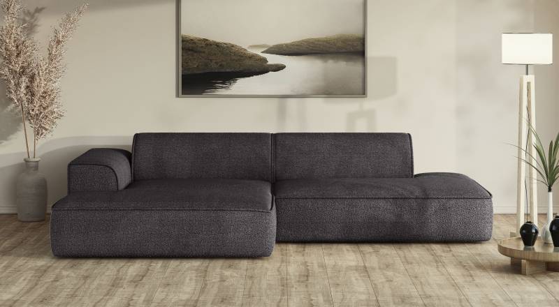 andas Ecksofa »TORSTAD«, extra grosse Recamiere im loungigen Stil, in Bouclé und Cord von andas