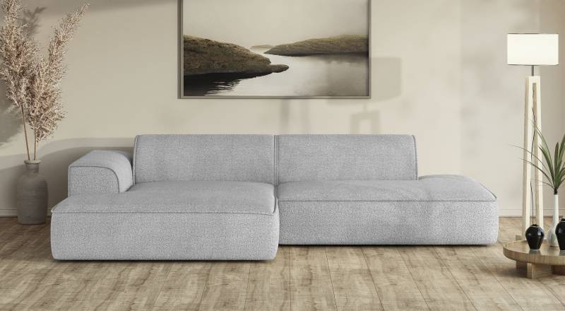 andas Ecksofa »TORSTAD«, extra grosse Recamiere im loungigen Stil, in Bouclé und Cord von andas