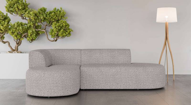 andas Ecksofa »Ecksofa Tvinne mit Ottomane links oder rechts bestellbar«, L-Form, mit Wellenunterfederung, BxTxH 260x170x73 cm von andas