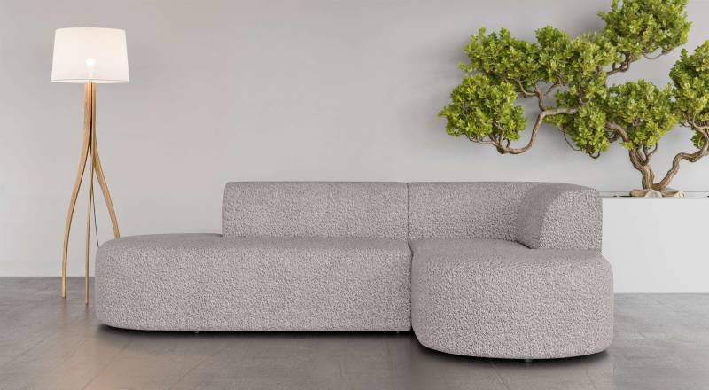 andas Ecksofa »Ecksofa Tvinne mit Ottomane links oder rechts bestellbar«, L-Form, mit Wellenunterfederung, BxTxH 260x170x73 cm von andas