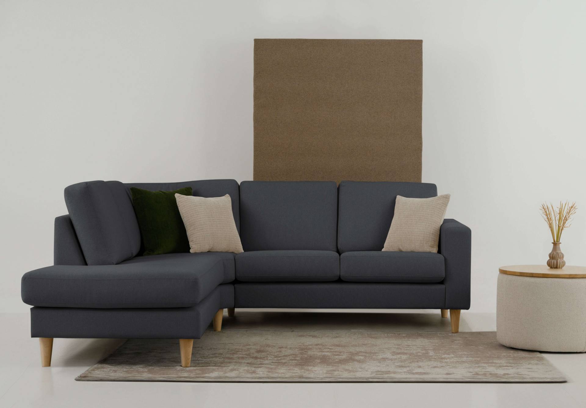 andas Ecksofa »Tvinno«, im skandinavischen Stil, L-Form, mit Massivholzfüssen, Breite 230 cm von andas