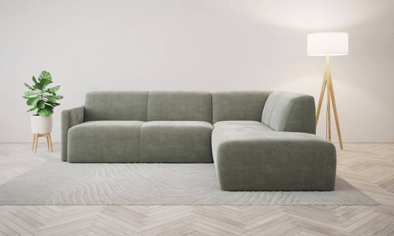 andas Ecksofa »Tvinnum«, Breite 255 cm, L-Form, Struktur weich, Chenille, mit Komfortschaum von andas