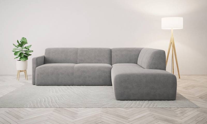 andas Ecksofa »Tvinnum«, Breite 255 cm, L-Form, Struktur weich, Chenille, mit Komfortschaum von andas