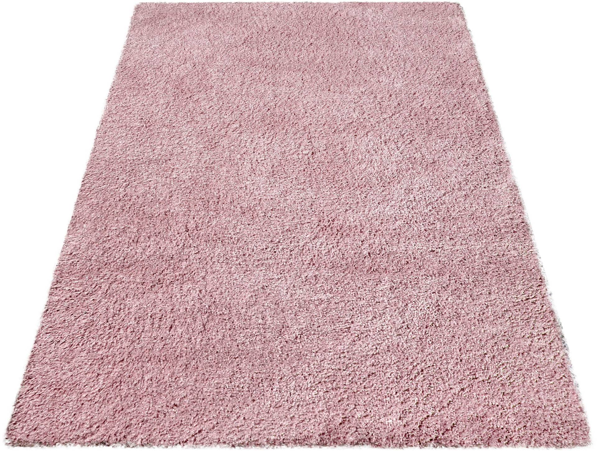 andas Hochflor-Teppich »Tretten«, rechteckig, 30 mm Höhe, Shaggy, Uni Farben, weich & kuschelig, pflegeleicht, Wohnzimmer von andas