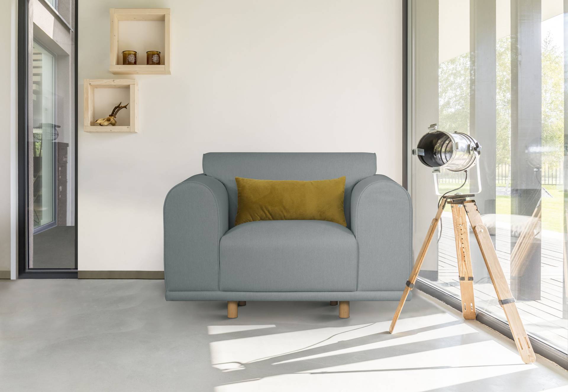 andas Loveseat »Maroon Sessel«, in skandinavischem Design, mit losem Kissen von andas