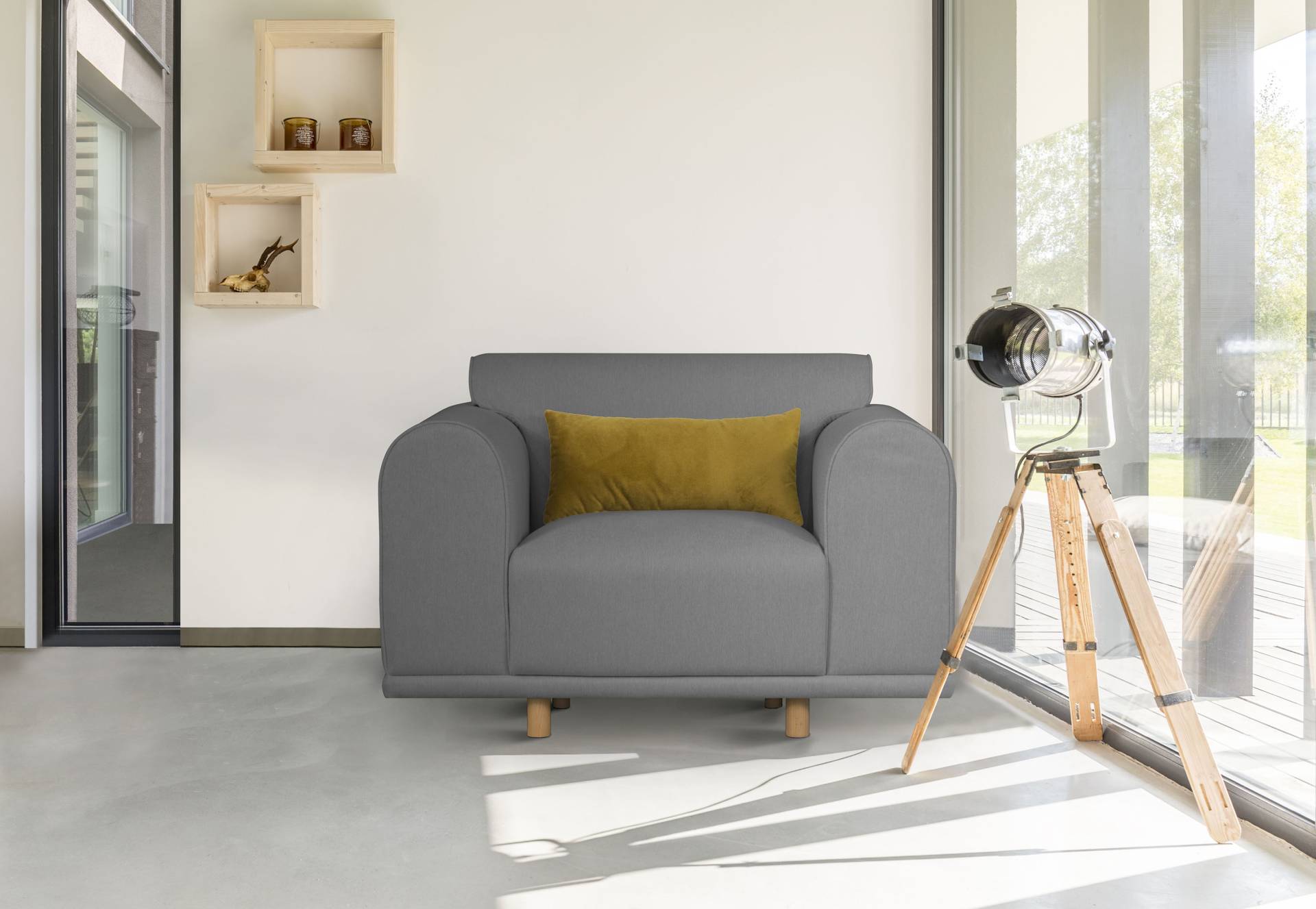 andas Loveseat »Maroon Sessel«, in skandinavischem Design, mit losem Kissen von andas