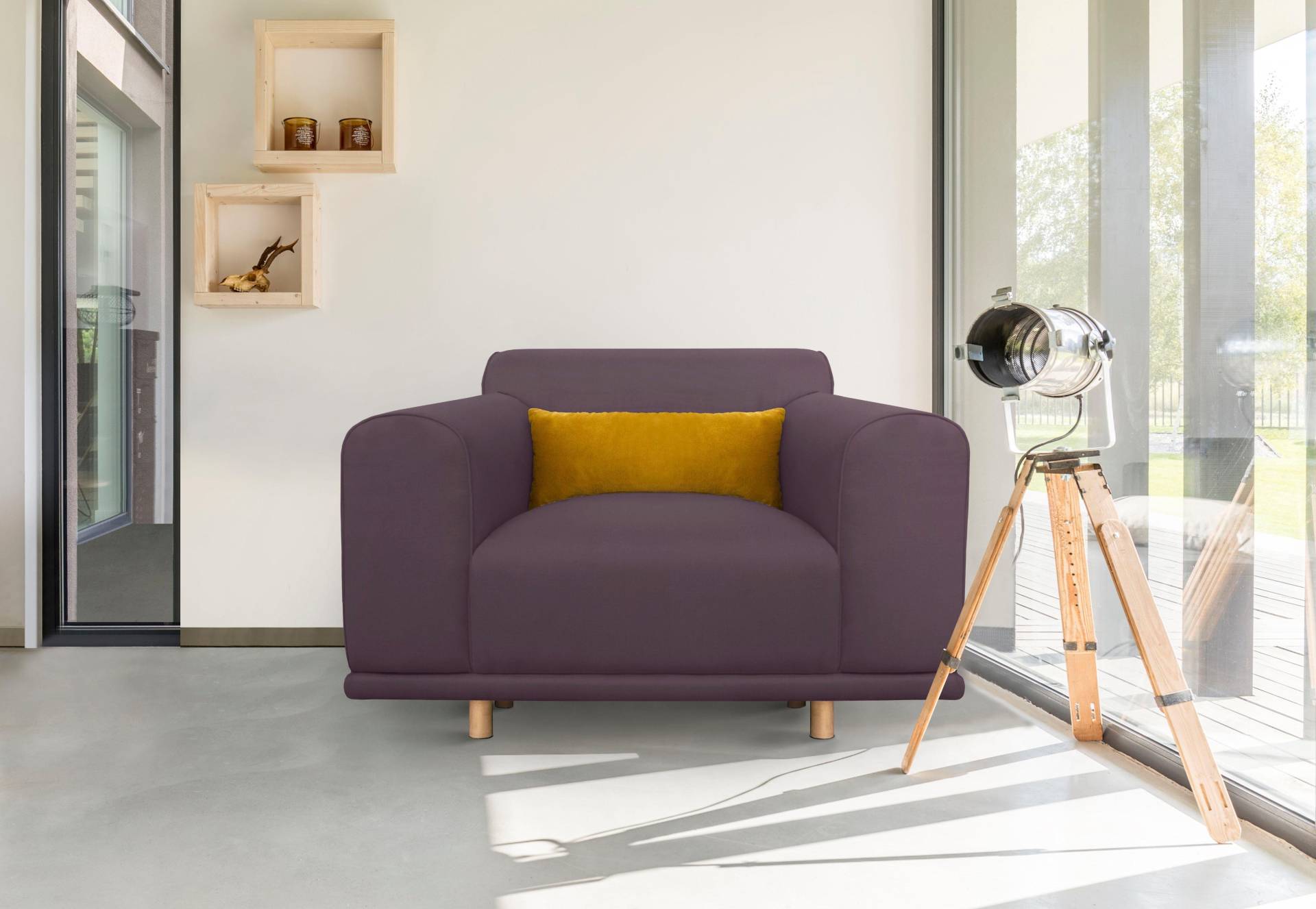 andas Loveseat »Maroon Sessel«, in skandinavischem Design, mit losem Kissen von andas