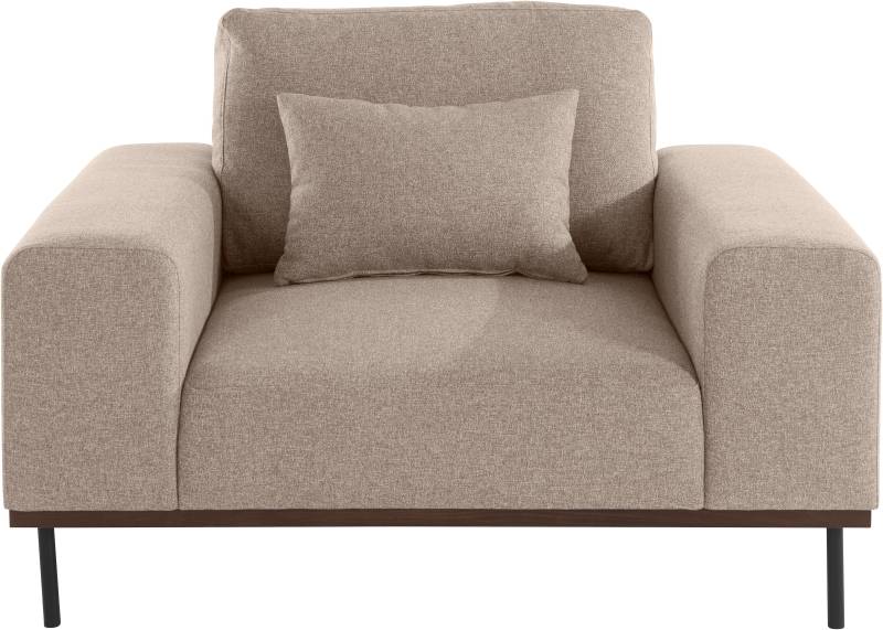 andas Loveseat »Mikael Sessel«, gebeizter Holzrahmen; passend zur Serie 'Mikael', incl. Zierkissen von andas