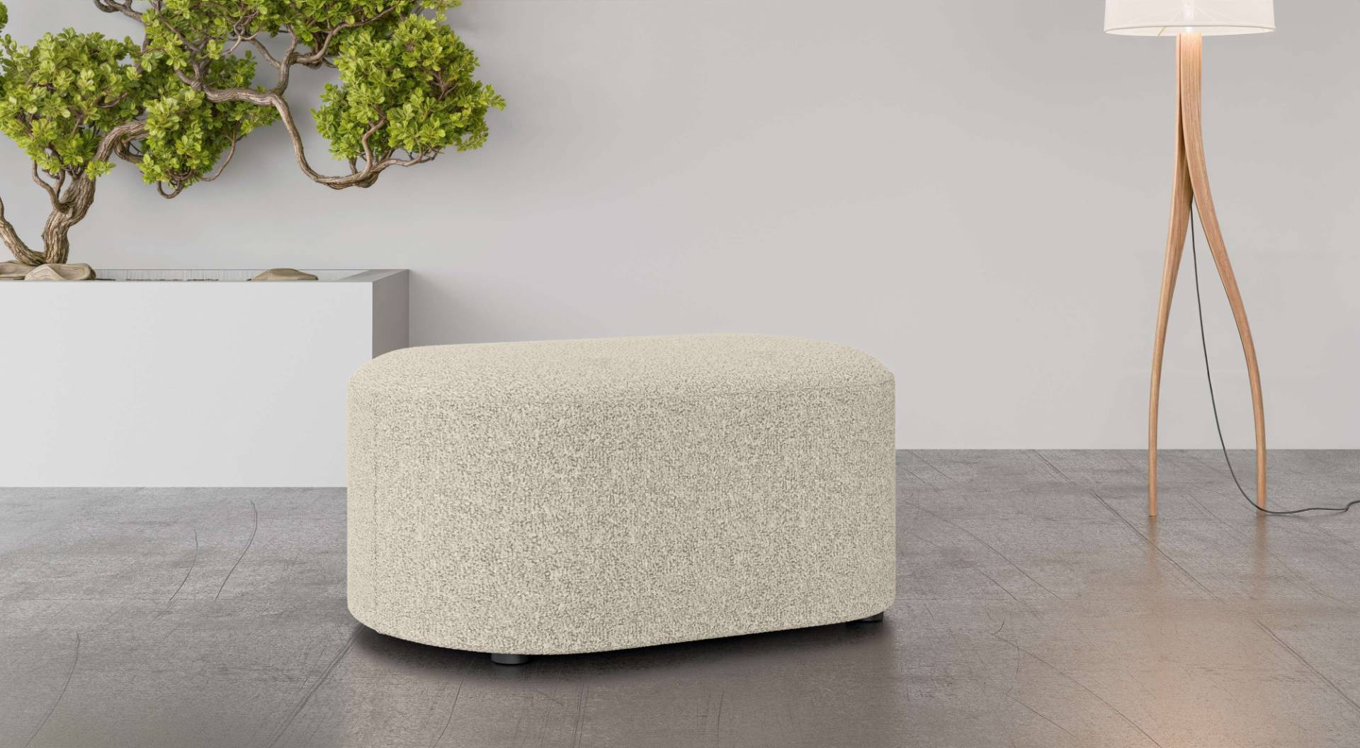 andas Polsterhocker »Polsterhocker Tvinne, mit Wellenunterfederung«, passend zum Ecksofa, auch in Bouclé, B/T/H: 90/50/44 cm andas Polsterhocker »Polsterhocker Tvinne, mit Wellenunterfederung«, passend zum Ecksofa, auch in Bouclé, B/T/H: 90/50/44 cm von andas