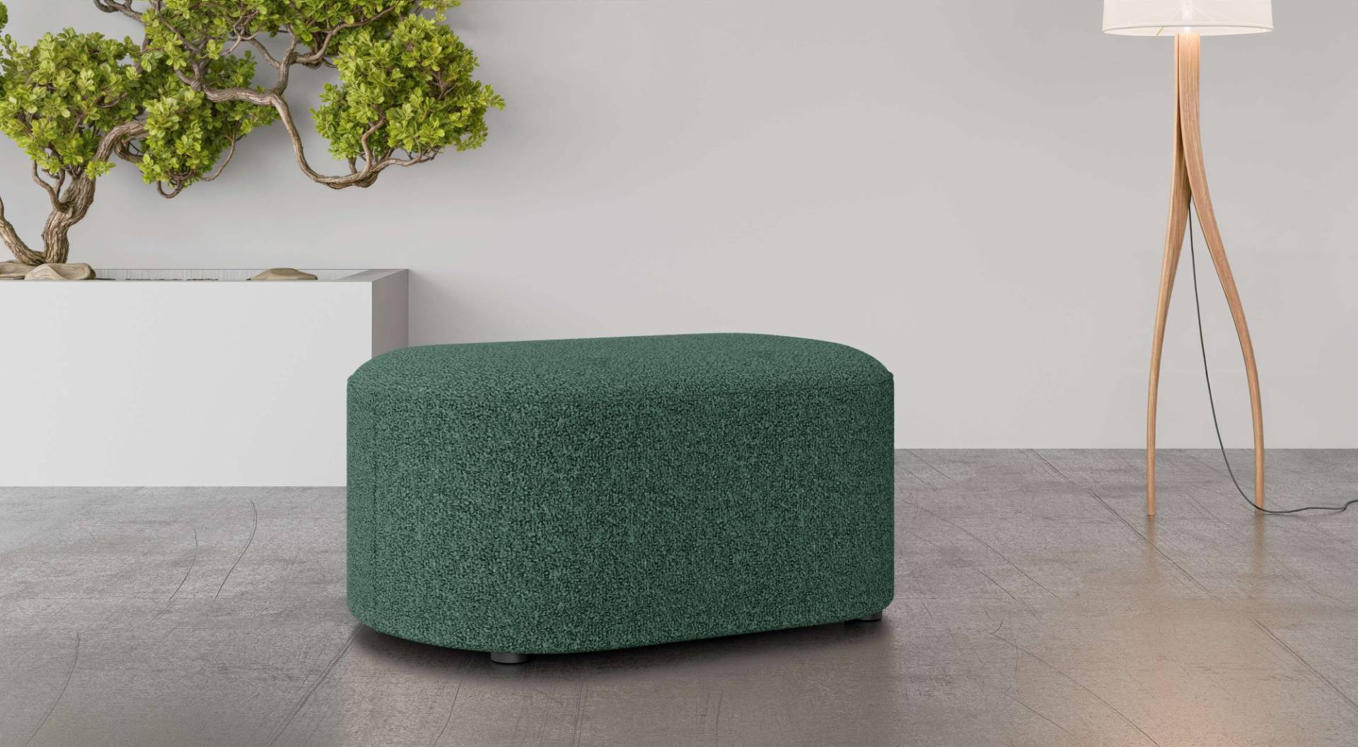 andas Polsterhocker »Polsterhocker Tvinne, mit Wellenunterfederung«, passend zum Ecksofa, auch in Bouclé, B/T/H: 90/50/44 cm andas Polsterhocker »Polsterhocker Tvinne, mit Wellenunterfederung«, passend zum Ecksofa, auch in Bouclé, B/T/H: 90/50/44 cm von andas