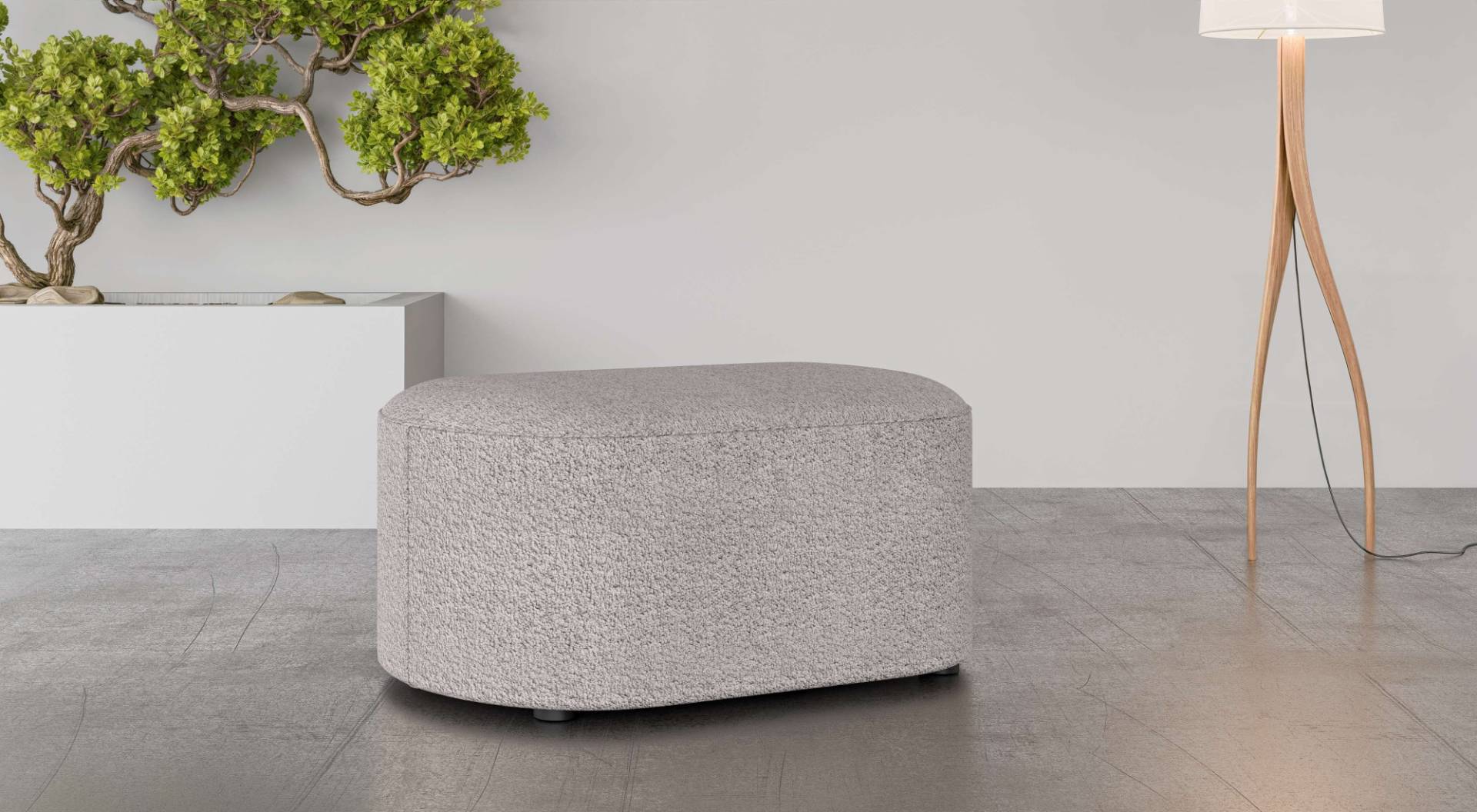 andas Polsterhocker »Polsterhocker Tvinne, mit Wellenunterfederung«, passend zum Ecksofa, auch in Bouclé, B/T/H: 90/50/44 cm andas Polsterhocker »Polsterhocker Tvinne, mit Wellenunterfederung«, passend zum Ecksofa, auch in Bouclé, B/T/H: 90/50/44 cm von andas