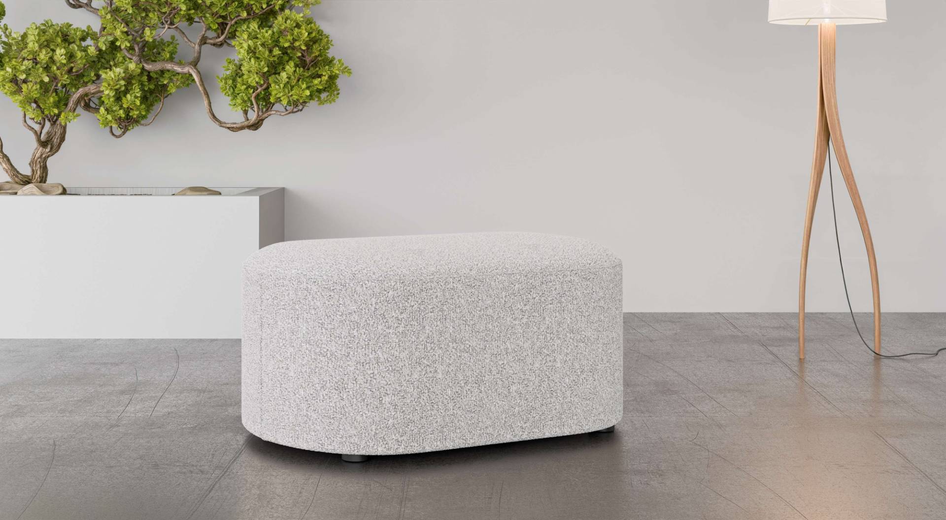 andas Polsterhocker »Polsterhocker Tvinne, mit Wellenunterfederung«, passend zum Ecksofa, auch in Bouclé, B/T/H: 90/50/44 cm andas Polsterhocker »Polsterhocker Tvinne, mit Wellenunterfederung«, passend zum Ecksofa, auch in Bouclé, B/T/H: 90/50/44 cm von andas