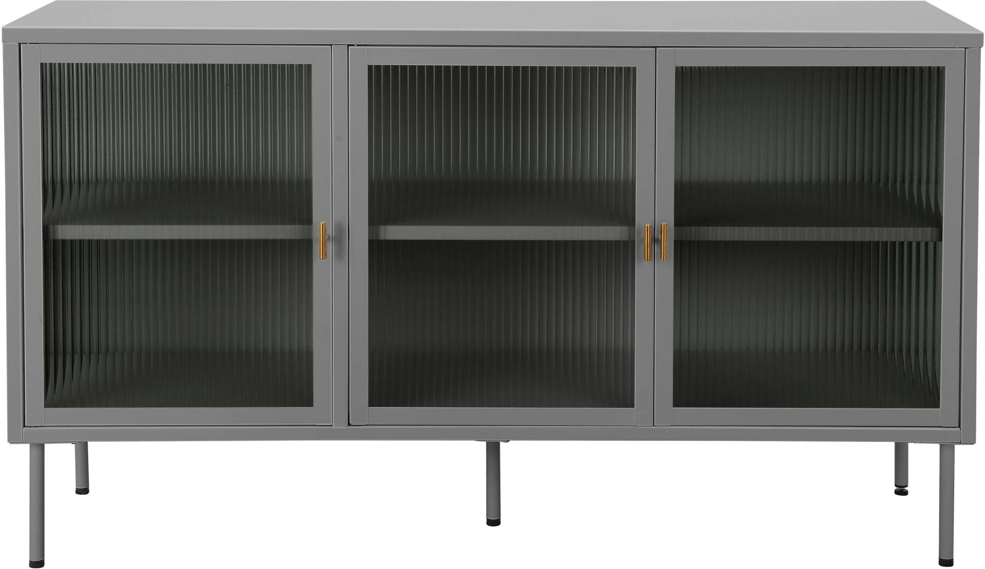 andas Sideboard »Aubres«, Pulverbeschichtet aus Metall, mit drei Glastüren und Einlegeböden von andas