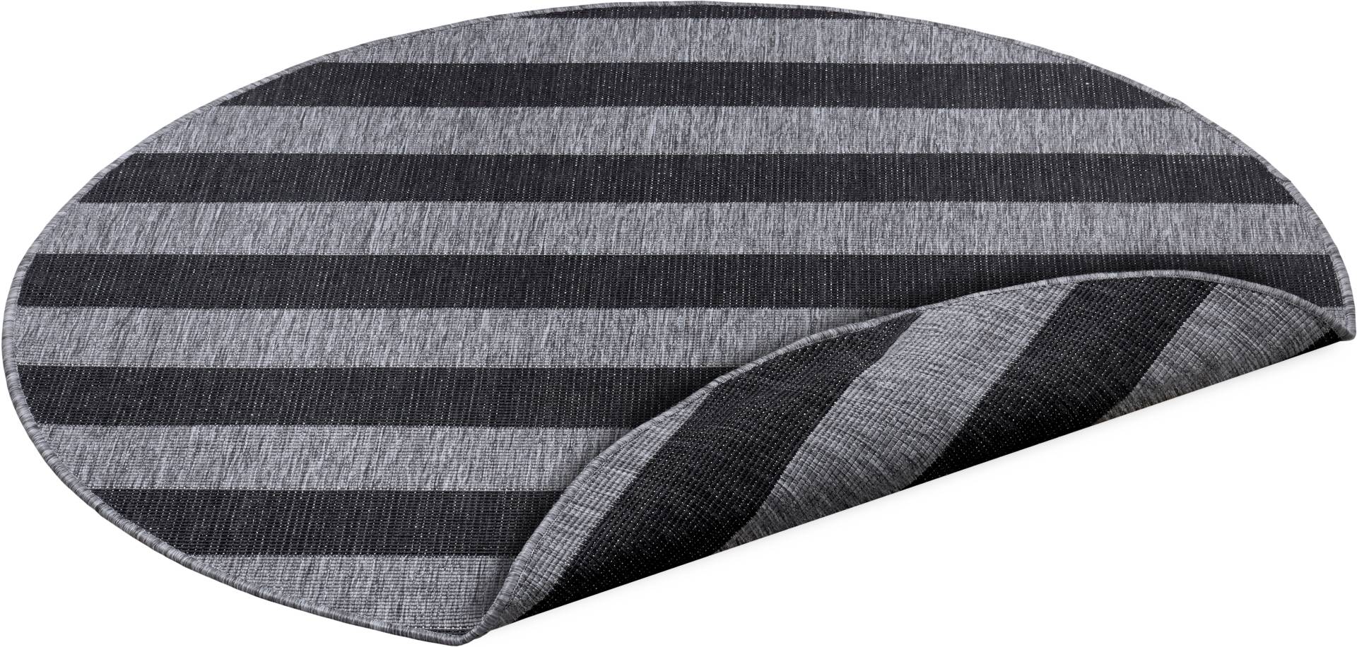 my home Teppich »Alan«, rund, 5 mm Höhe, Wendeteppich, Streifen, Scandi, wetterfest, In- und Outdoor geeignet my home Teppich »Alan«, rund, 5 mm Höhe, Wendeteppich, Streifen, Scandi, wetterfest, In- und Outdoor geeignet von My Home