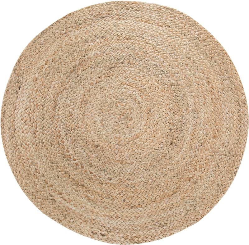 andas Teppich »Mataro«, rund, 4 mm Höhe, Wendeteppich, Flachgewebe, Obermaterial: 100% Jute von andas