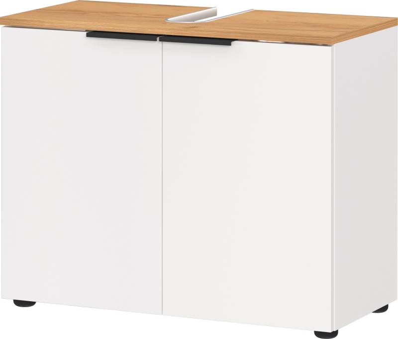 andas Waschbeckenunterschrank »Majtum mit Siphonausschnitt, Türen mit Soft-Close-Funktion«, Breite 70 cm, widerstandsfähige Oberfläche, Made in Germany von andas