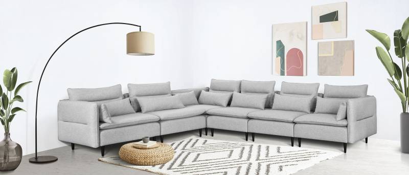 andas Ecksofa »ALVIK L-Form«, zusammengesetzt aus Modulen, erweiterbar mit Modulen der Serie von andas