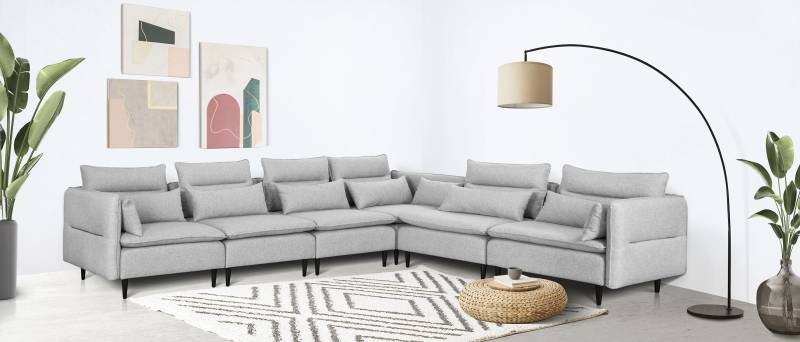 andas Ecksofa »ALVIK L-Form«, zusammengesetzt aus Modulen, erweiterbar mit Modulen der Serie von andas