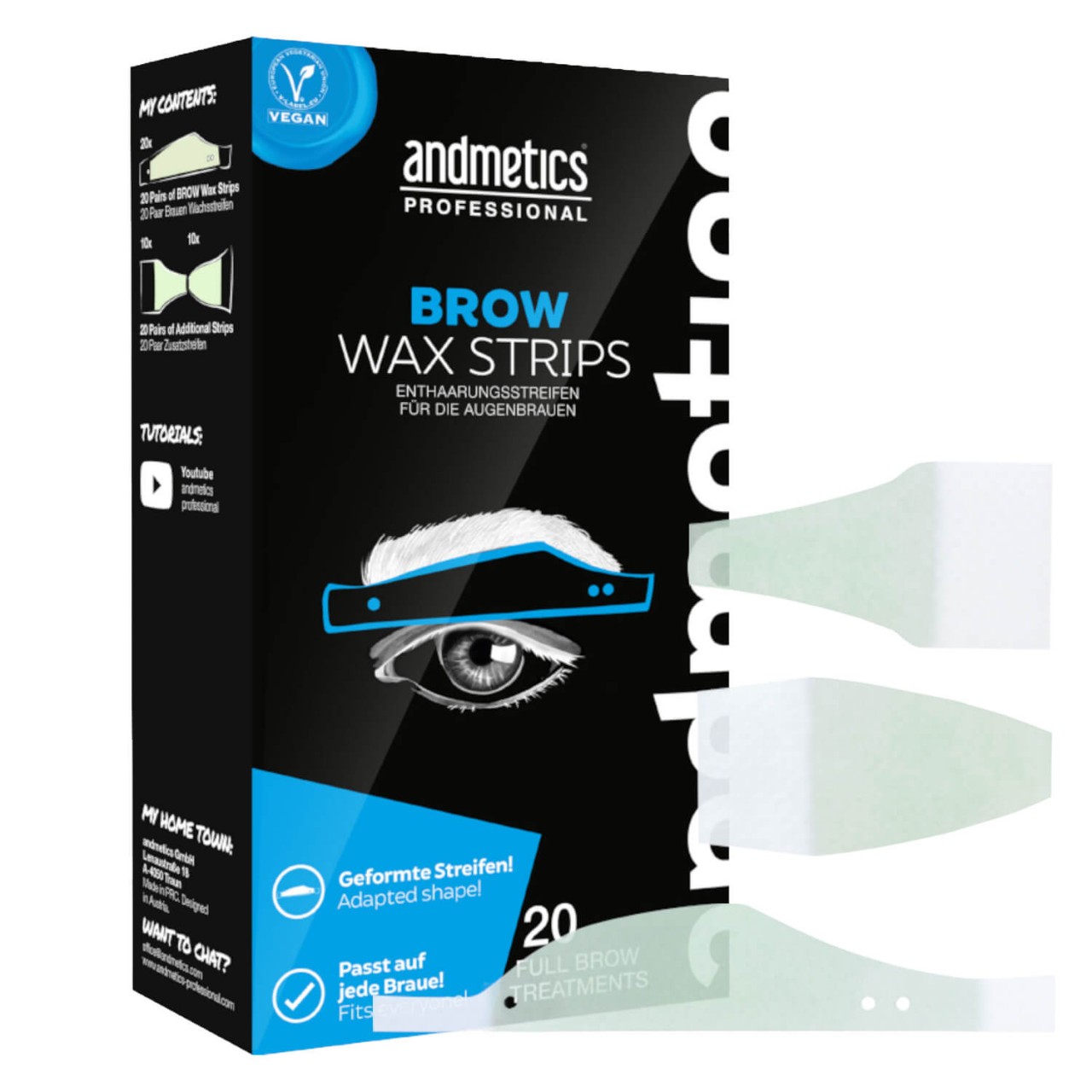 andmetics Professional - Brow Wax Strips Men von andmetics Professional