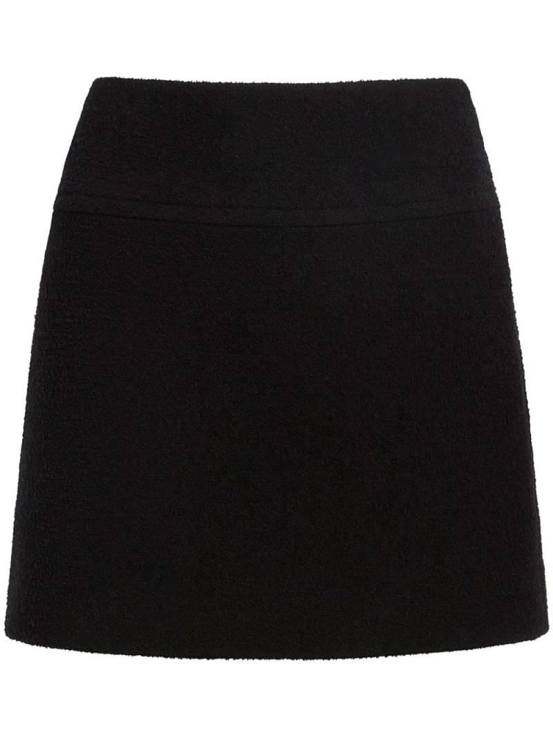 Another Tomorrow bouclé wool miniskirt - Black von Another Tomorrow