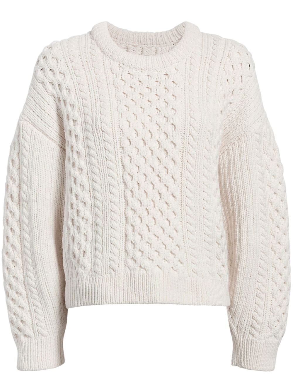 Another Tomorrow cable-knit wool jumper - Neutrals