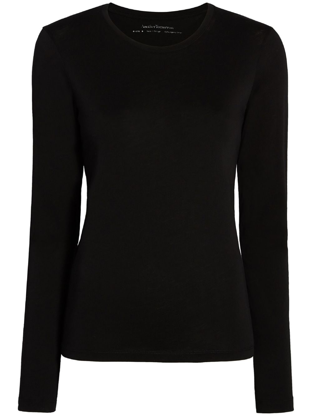 Another Tomorrow crew-neck long-sleeved T-shirt - Black von Another Tomorrow