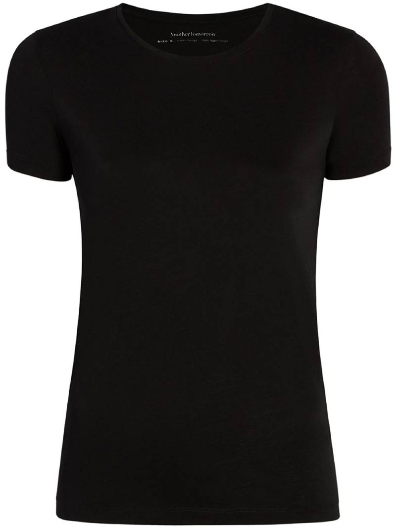 Another Tomorrow crew-neck organic cotton T-shirt - Black von Another Tomorrow