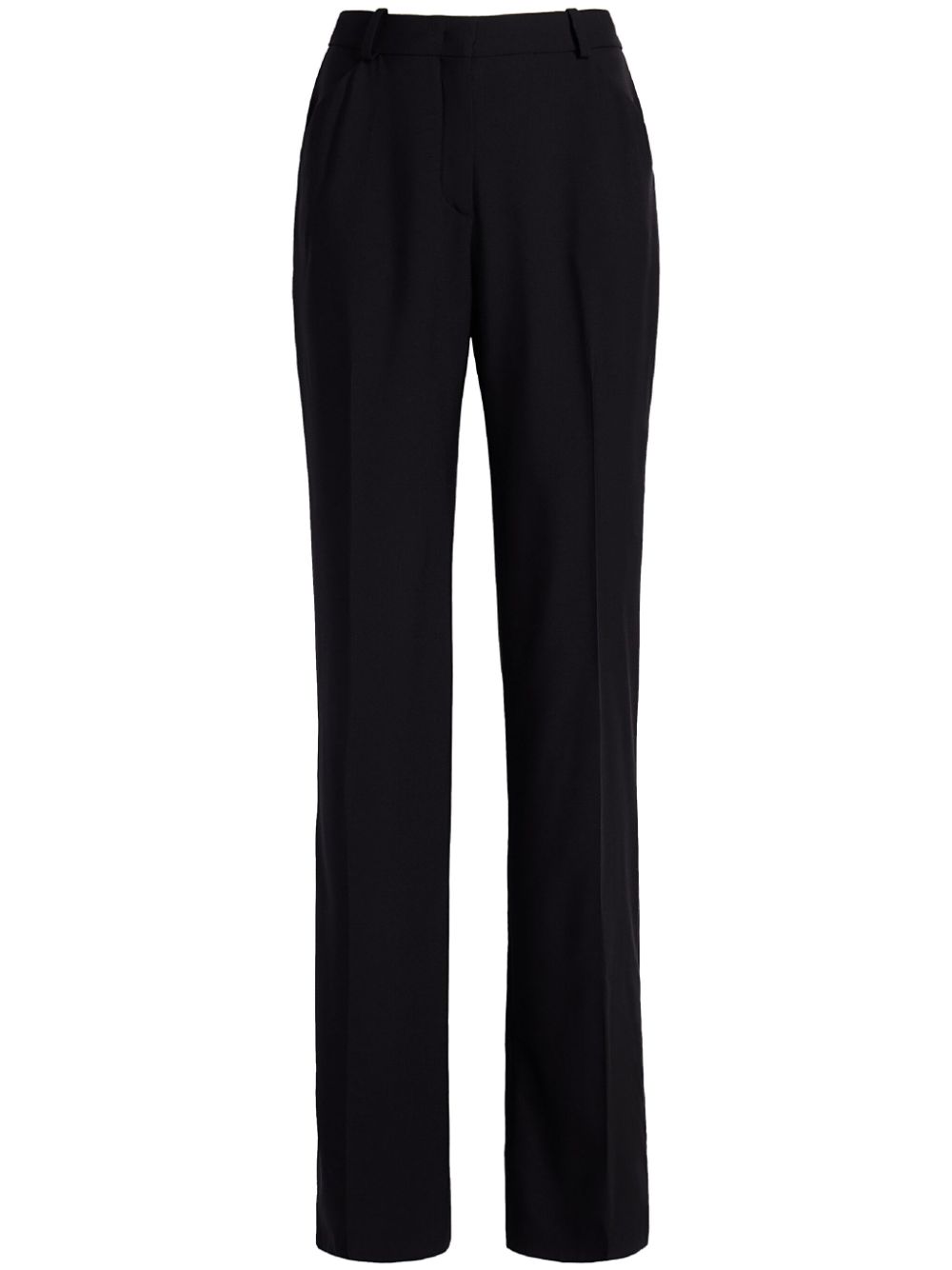 Another Tomorrow flared merino wool trousers - Black von Another Tomorrow