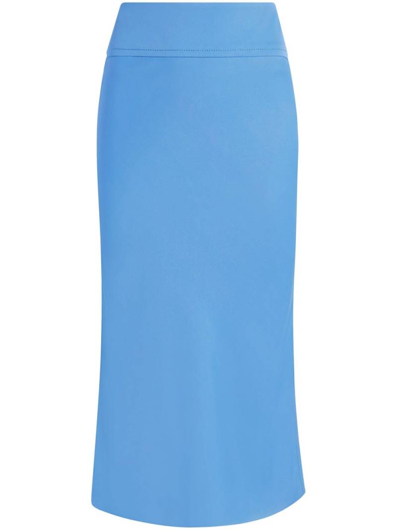 Another Tomorrow high-waist midi skirt - Blue von Another Tomorrow