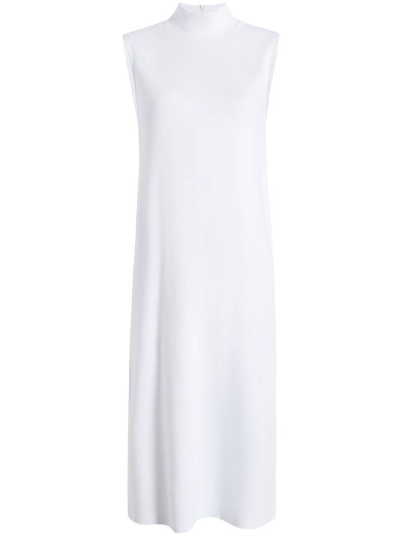 Another Tomorrow mock-neck cotton midi dress - White von Another Tomorrow