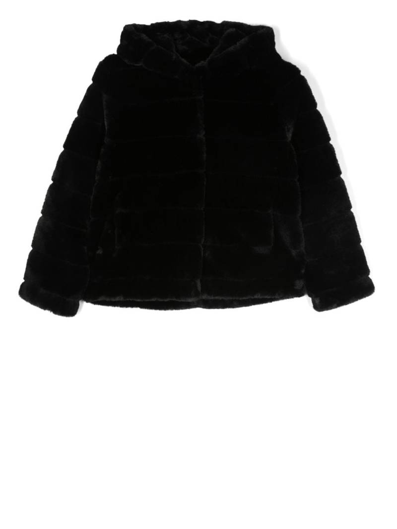 apparis kids TEEN faux-fur hooded coat - Black von apparis kids