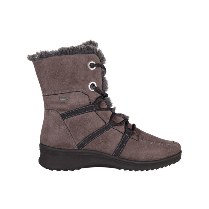 Ara Schnürstiefel aus Textil taupe, 37 von ara