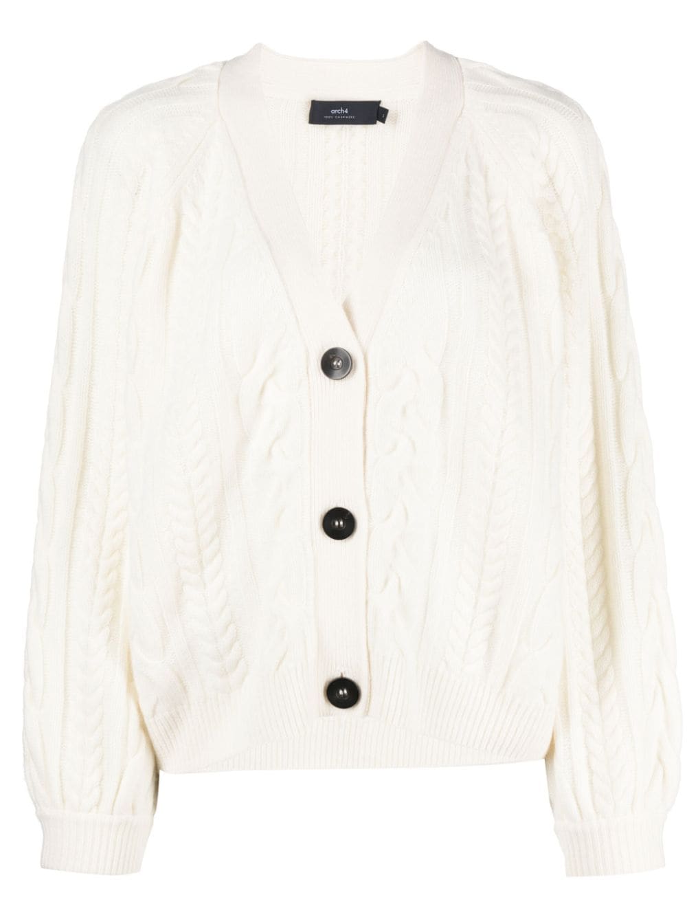 arch4 cable-knit cashmere cardigan - White von arch4