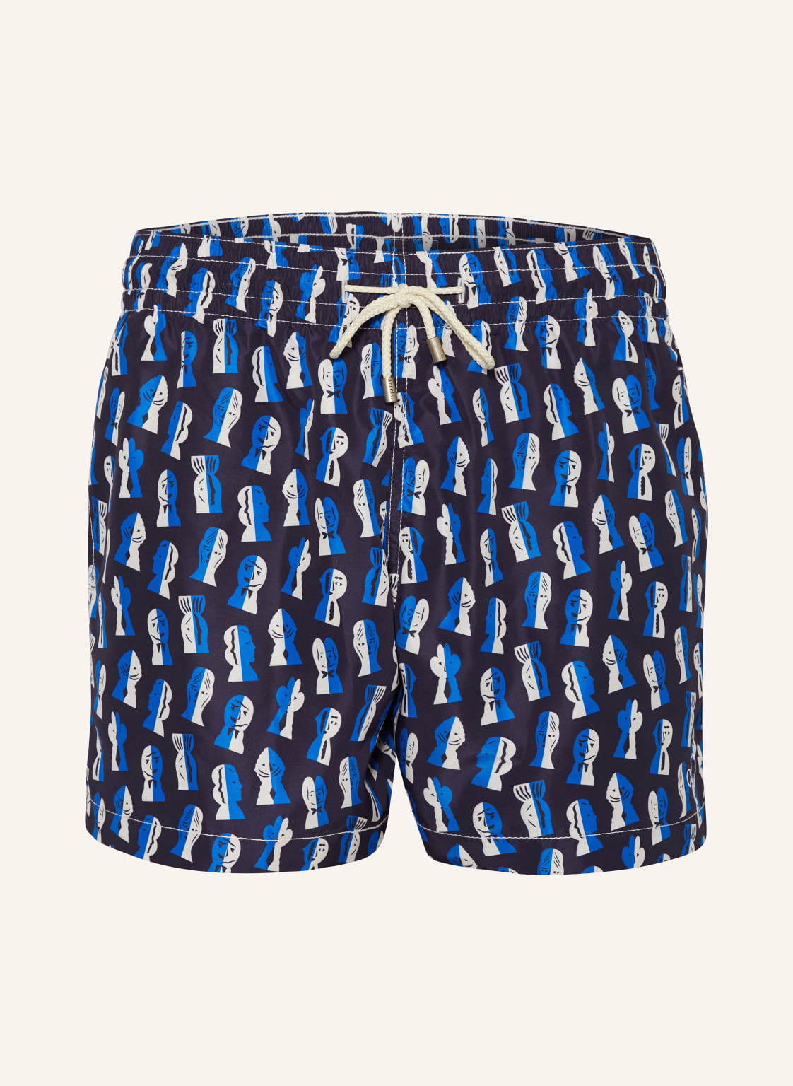 Arrels Barcelona Badeshorts Navy Papier Découpé × Severin Millet blau von arrels BARCELONA