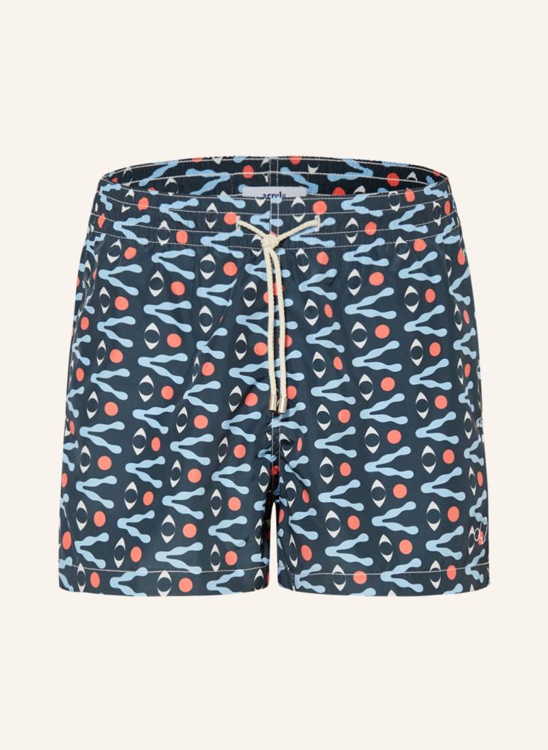 Arrels Barcelona Badeshorts Petrol Eye × David Vanadia blau von arrels BARCELONA