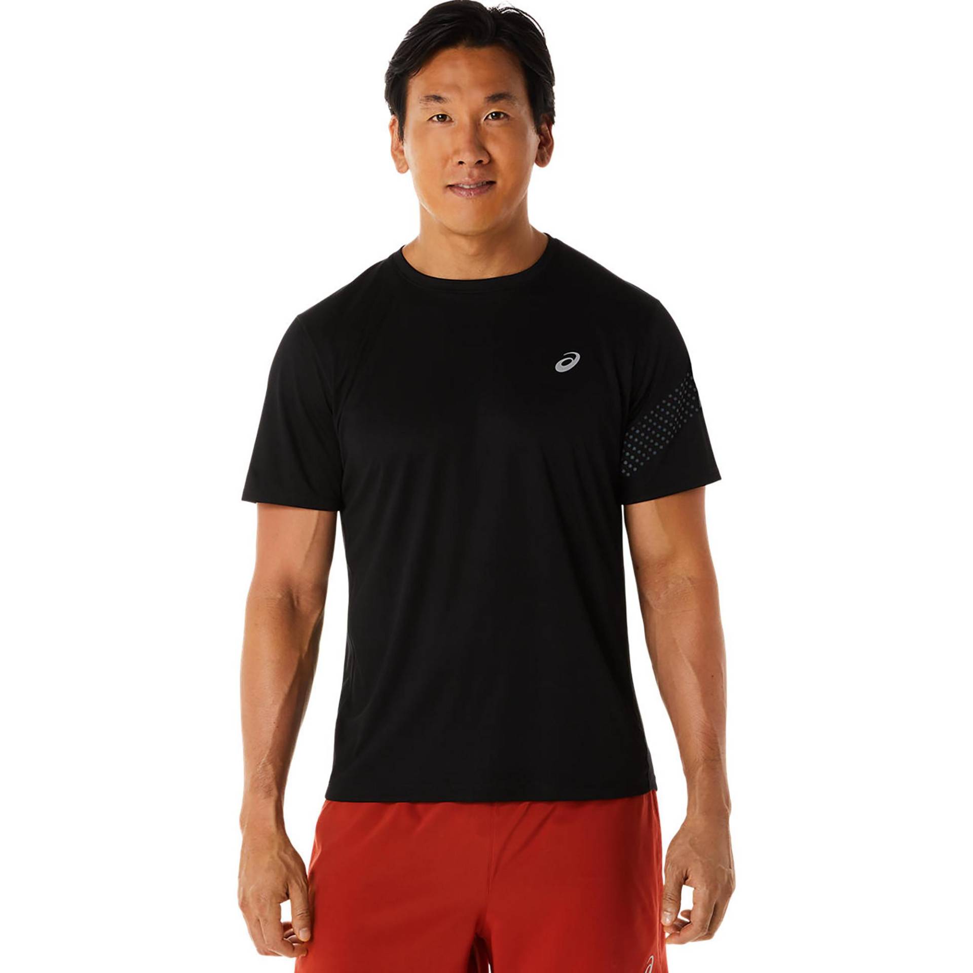 T-shirt, Rundhals, Kurzarm Herren Black L von asics