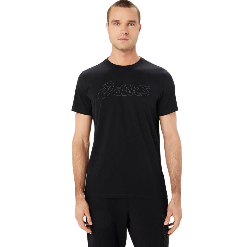 T-shirt, Rundhals, Kurzarm Herren Black L von asics