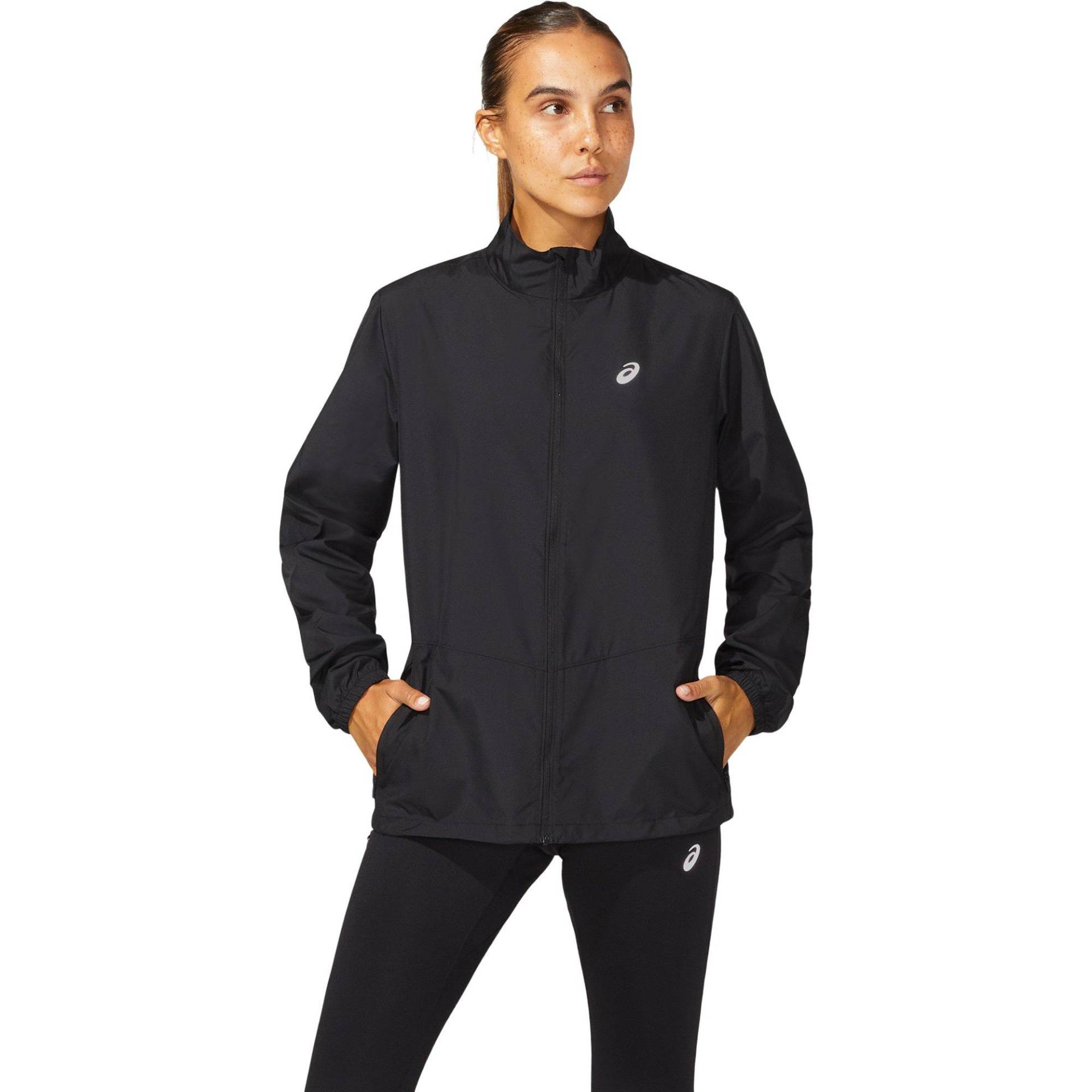 Trainerjacke Ohne Kapuze Damen Black M von asics