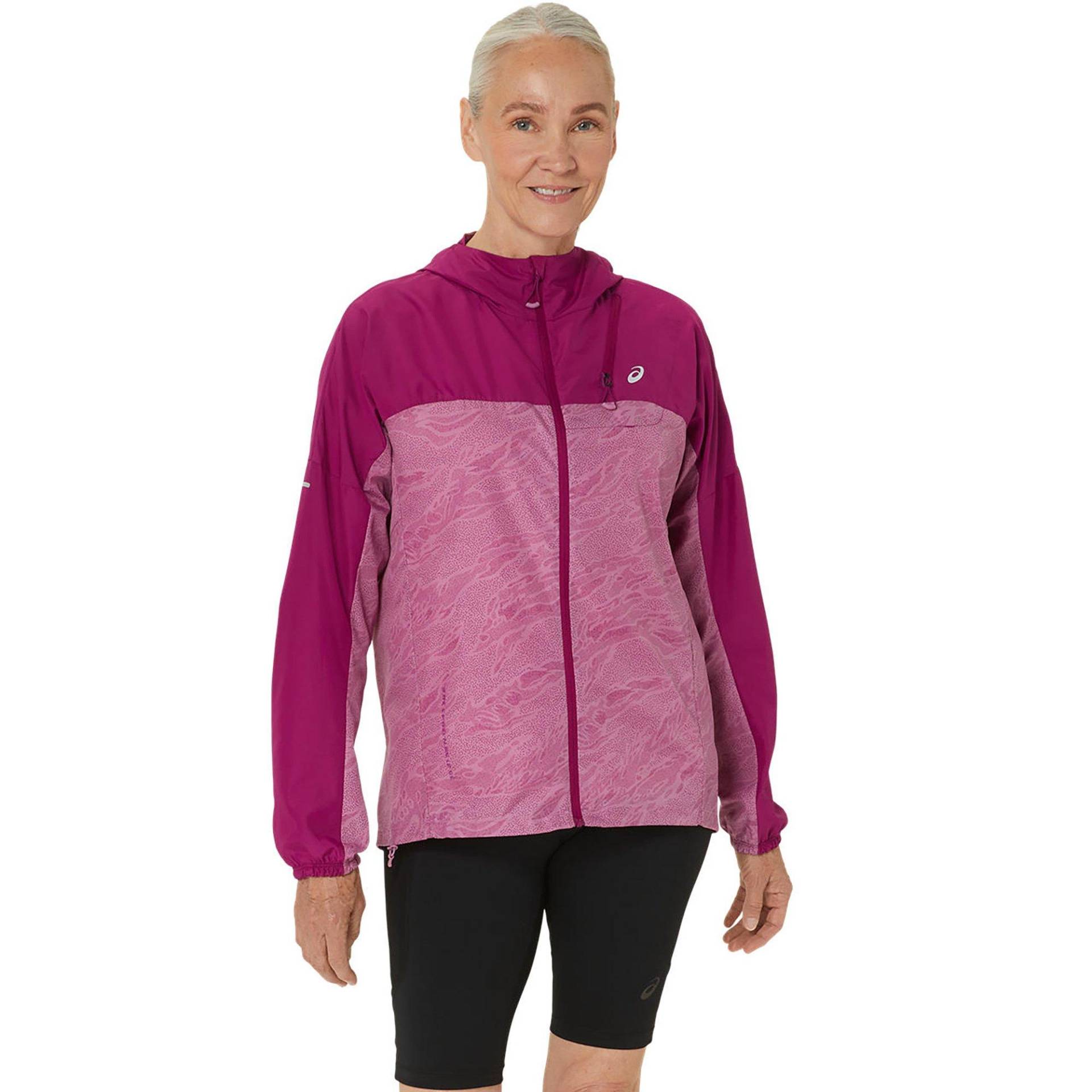 Windjacke Mit Kapuze Damen Brombeere M von asics