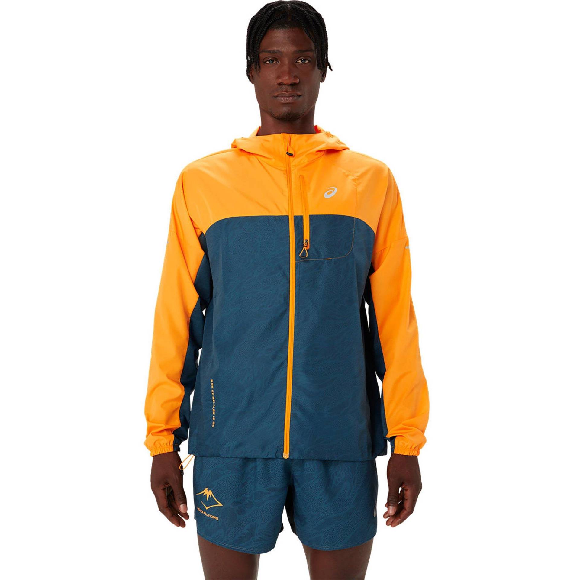 Windjacke Mit Kapuze Herren Orange M von asics