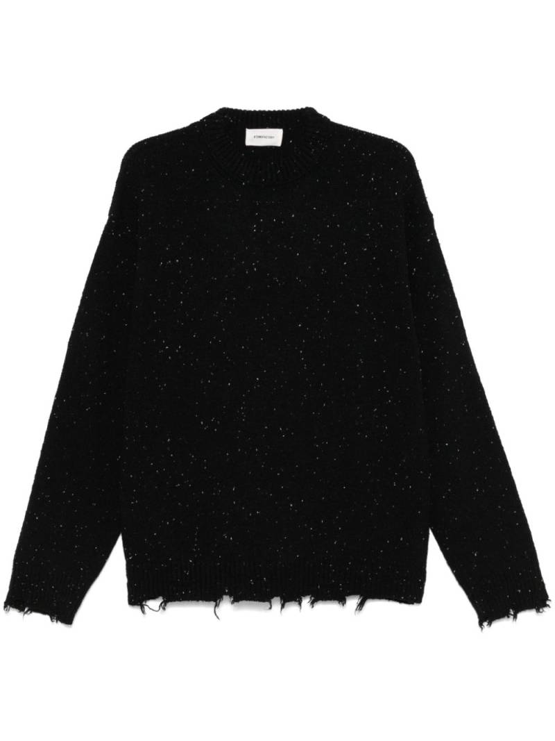 atomo factory distressed sweater - Black von atomo factory